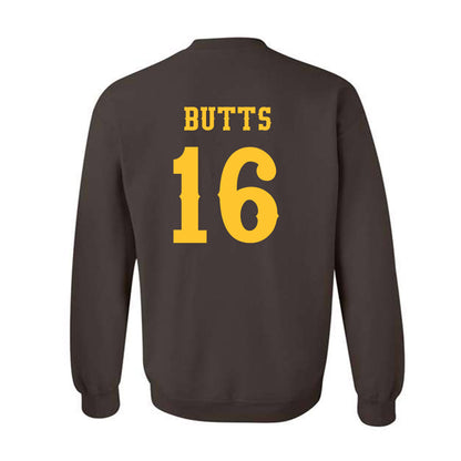 Wyoming - NCAA Football : Karson Butts - Classic Shersey Crewneck Sweatshirt-1