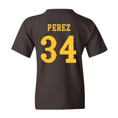 Wyoming - NCAA Football : Steven Perez - Classic Shersey Youth T-Shirt-1