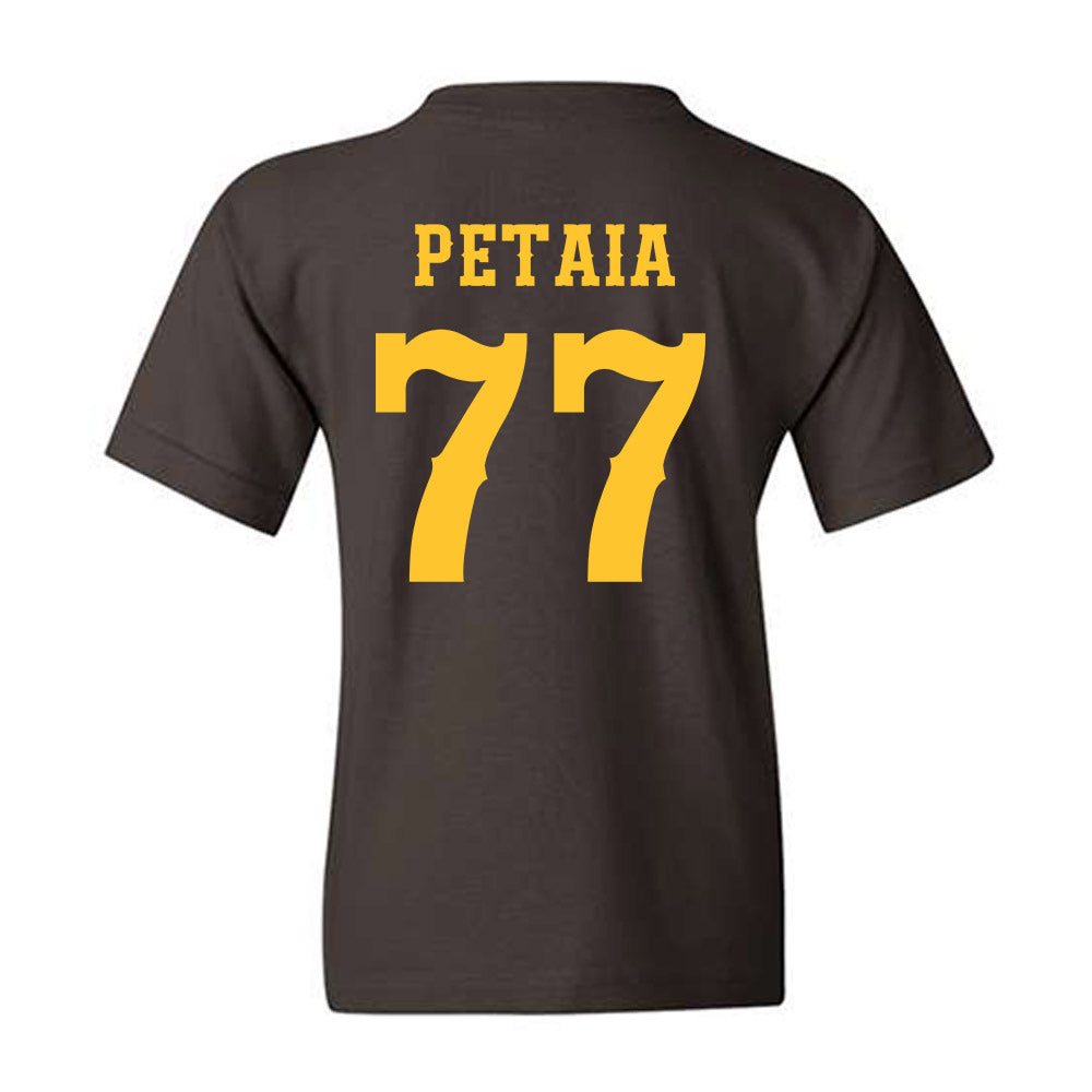 Wyoming - NCAA Football : Josiah Petaia - Classic Shersey Youth T-Shirt-1