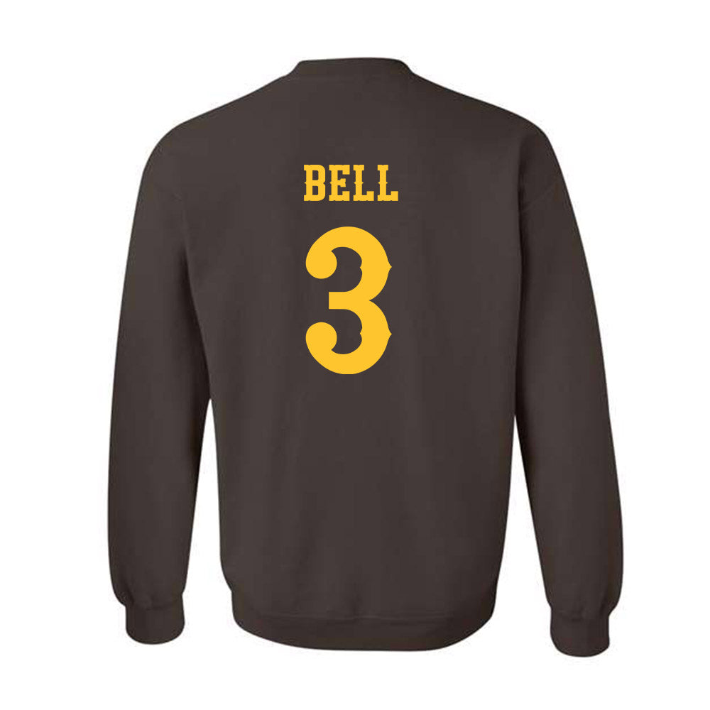Wyoming - NCAA Football : Ian Bell - Classic Shersey Crewneck Sweatshirt-1