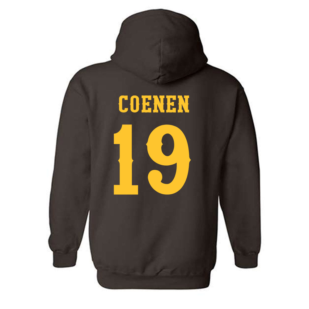 Wyoming - NCAA Football : Charlie Coenen - Classic Shersey Hooded Sweatshirt-1