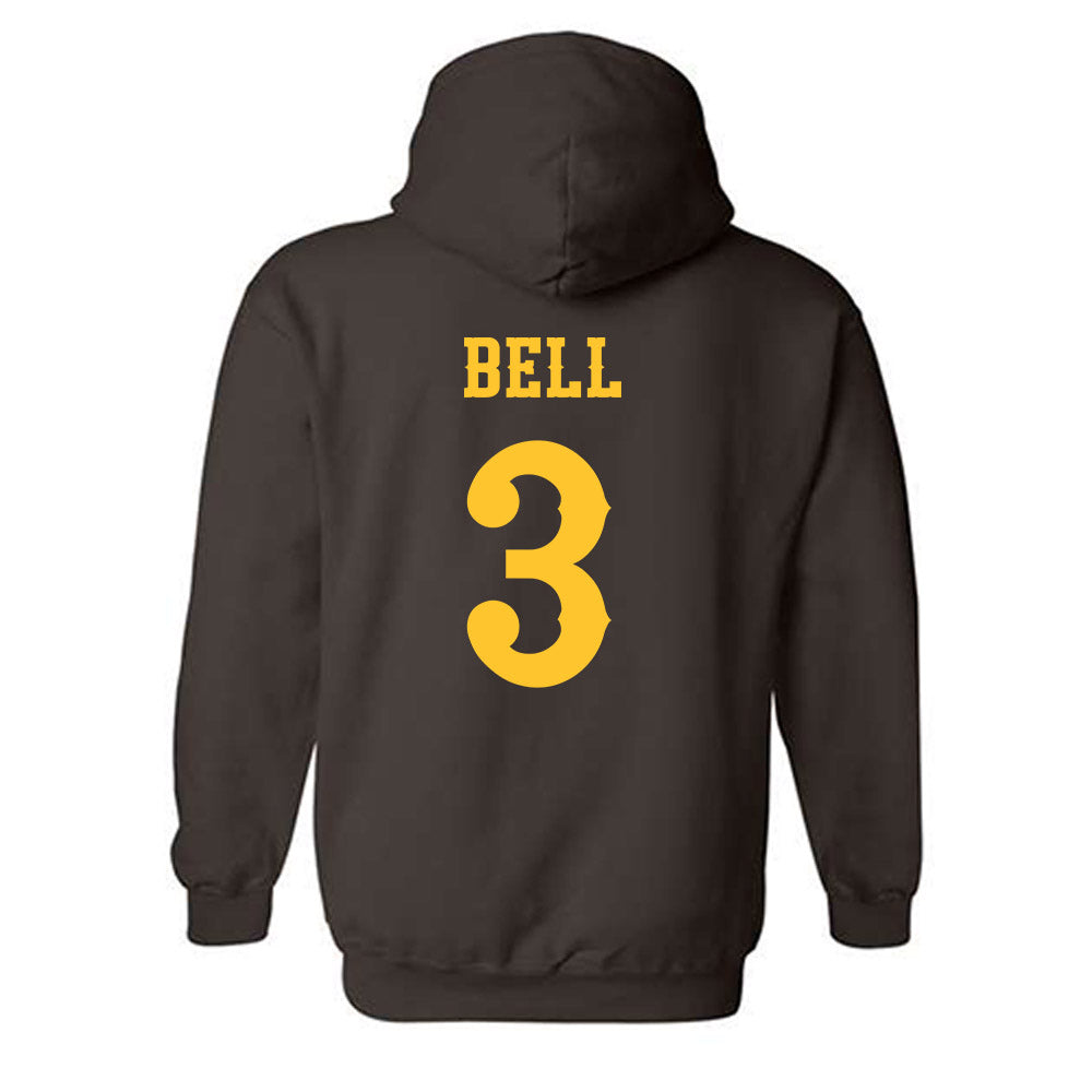 Wyoming - NCAA Football : Ian Bell - Classic Shersey Hooded Sweatshirt-1