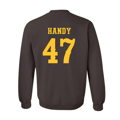 Wyoming - NCAA Football : Jason Handy - Classic Shersey Crewneck Sweatshirt-1