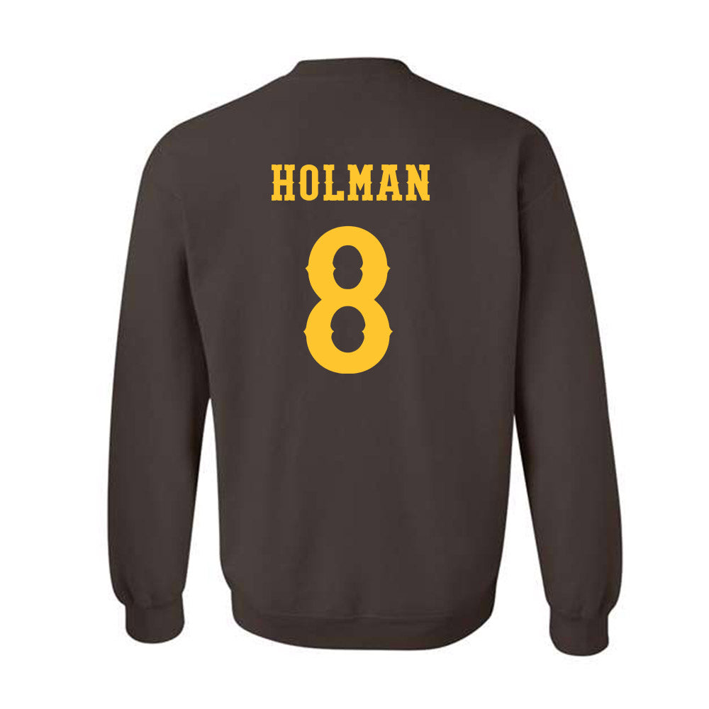 Wyoming - NCAA Football : Markell Holman - Classic Shersey Crewneck Sweatshirt-1