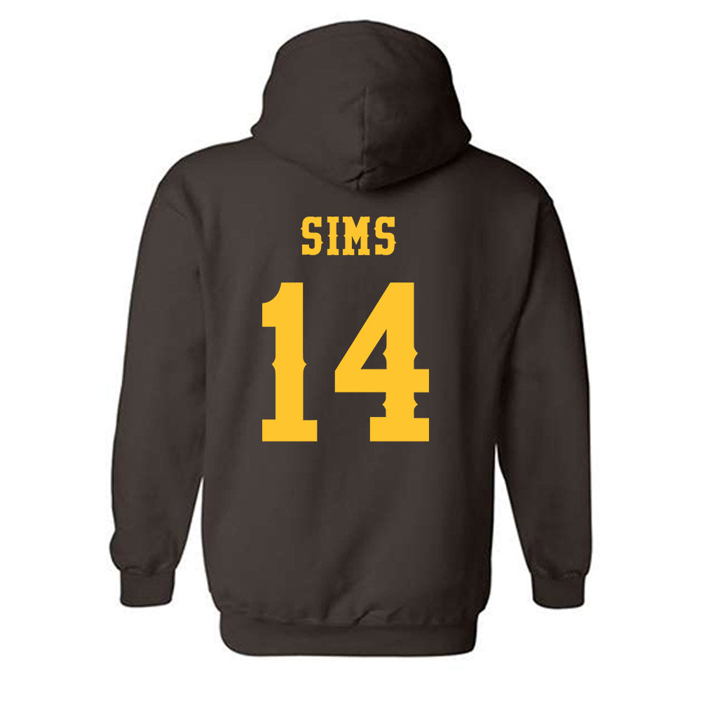 Wyoming - NCAA Football : Landon Sims - Classic Shersey Hooded Sweatshirt-1