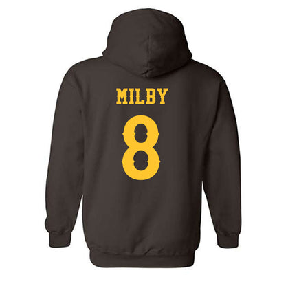 Wyoming - NCAA Women's Volleyball : Abigail Milby - Classic Shersey Hooded Sweatshirt-1