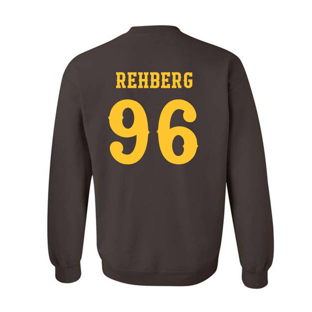 Wyoming - NCAA Football : Henry Rehberg - Classic Shersey Crewneck Sweatshirt-1
