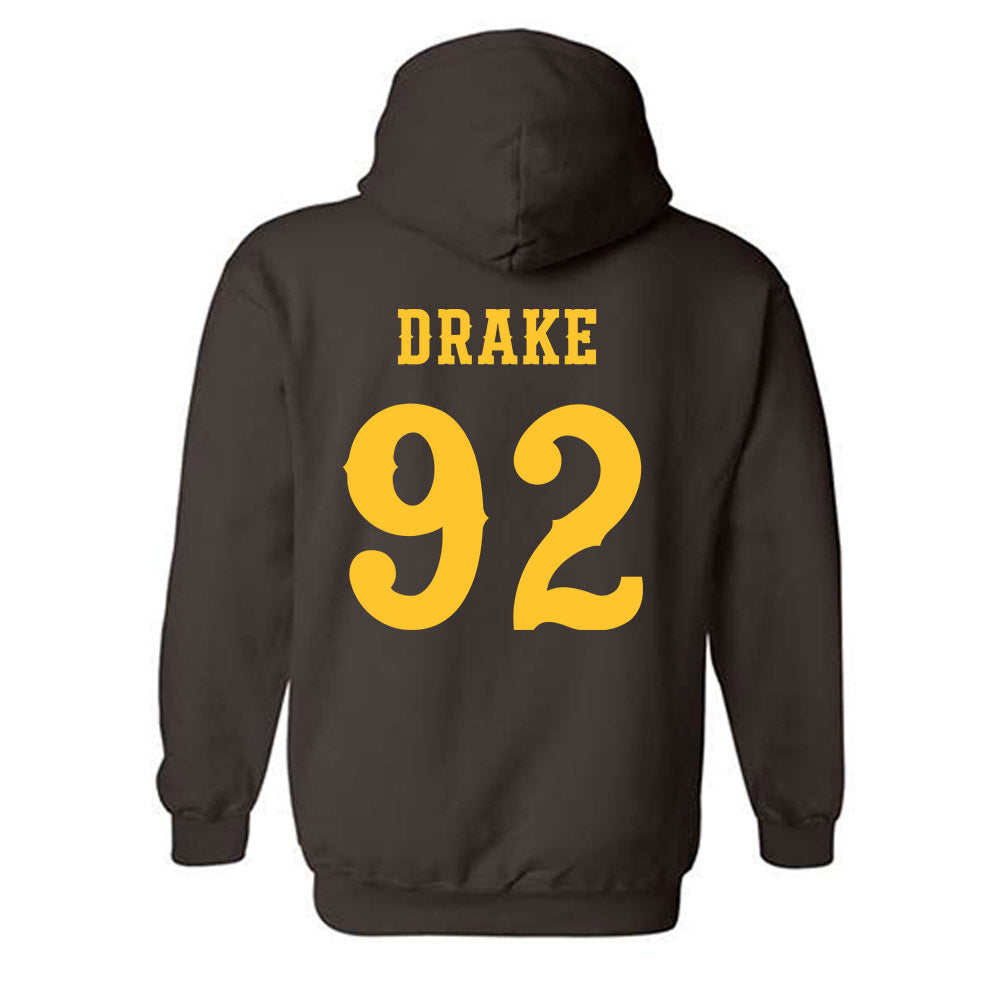Wyoming - NCAA Football : Dante Drake - Classic Shersey Hooded Sweatshirt-1