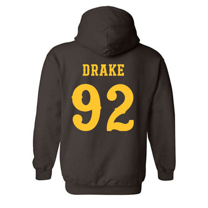 Wyoming - NCAA Football : Dante Drake - Classic Shersey Hooded Sweatshirt-1