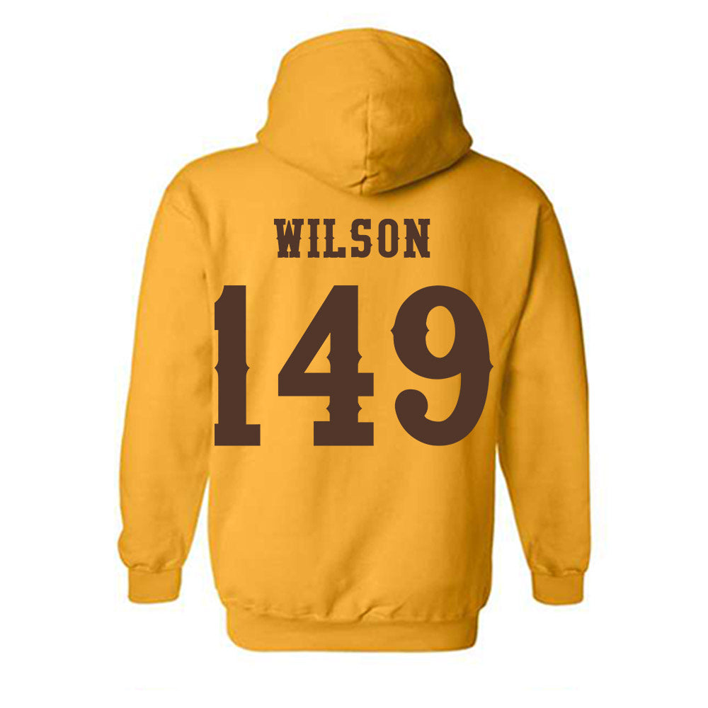 Wyoming - NCAA Wrestling : Dominic Wilson - Classic Shersey Hooded Sweatshirt-1