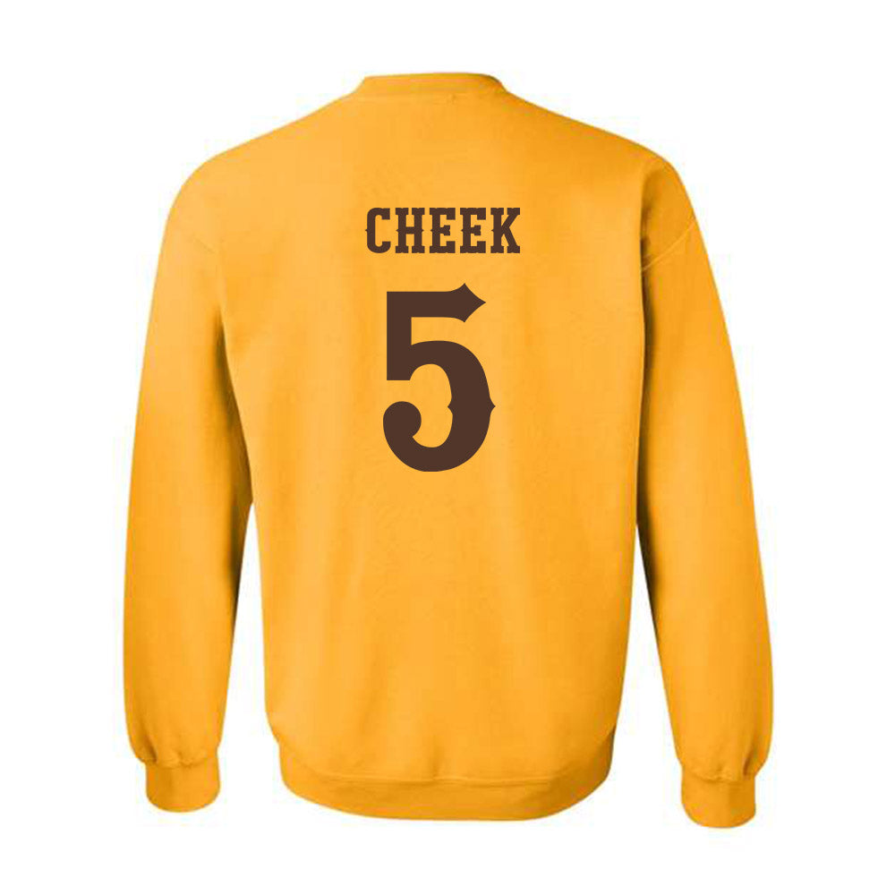 Wyoming - NCAA Football : Brooklyn Cheek - Classic Shersey Crewneck Sweatshirt-1