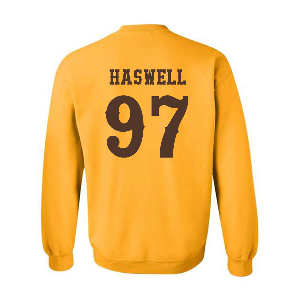 Wyoming - NCAA Football : Alexander Haswell - Classic Shersey Crewneck Sweatshirt-1