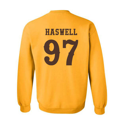 Wyoming - NCAA Football : Alexander Haswell - Classic Shersey Crewneck Sweatshirt-1