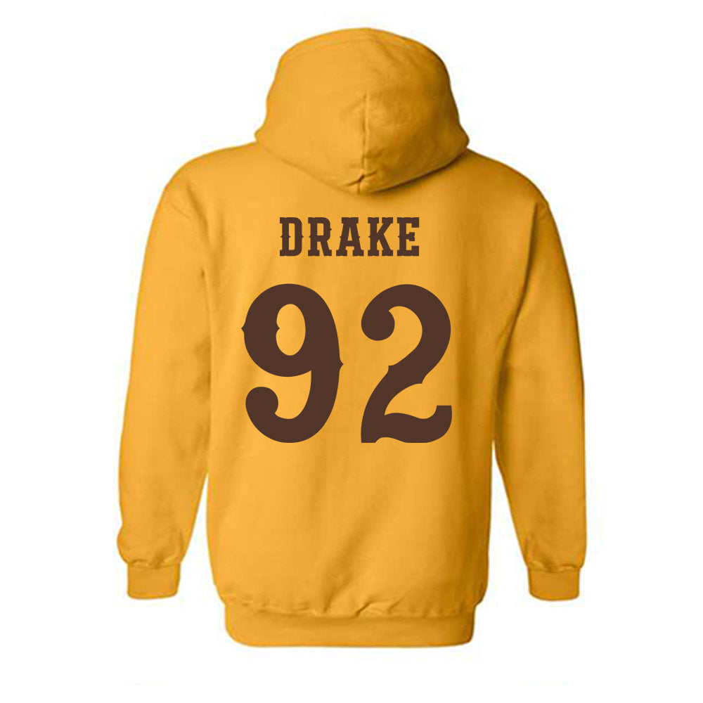 Wyoming - NCAA Football : Dante Drake - Classic Shersey Hooded Sweatshirt-1