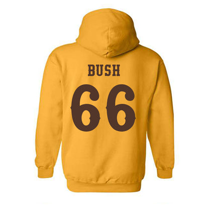Wyoming - NCAA Football : Johnathan Bush - Classic Shersey Hooded Sweatshirt-1