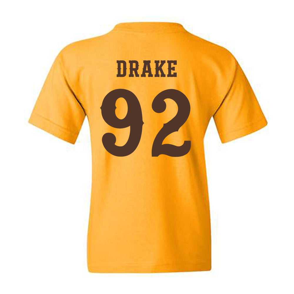 Wyoming - NCAA Football : Dante Drake - Classic Shersey Youth T-Shirt-1