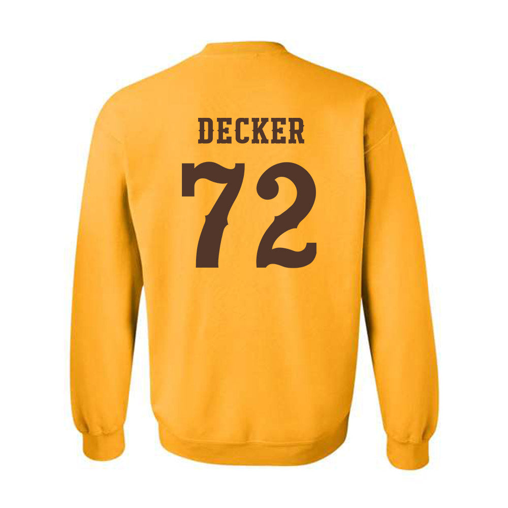 Wyoming - NCAA Football : Pierce Decker - Classic Shersey Crewneck Sweatshirt-1