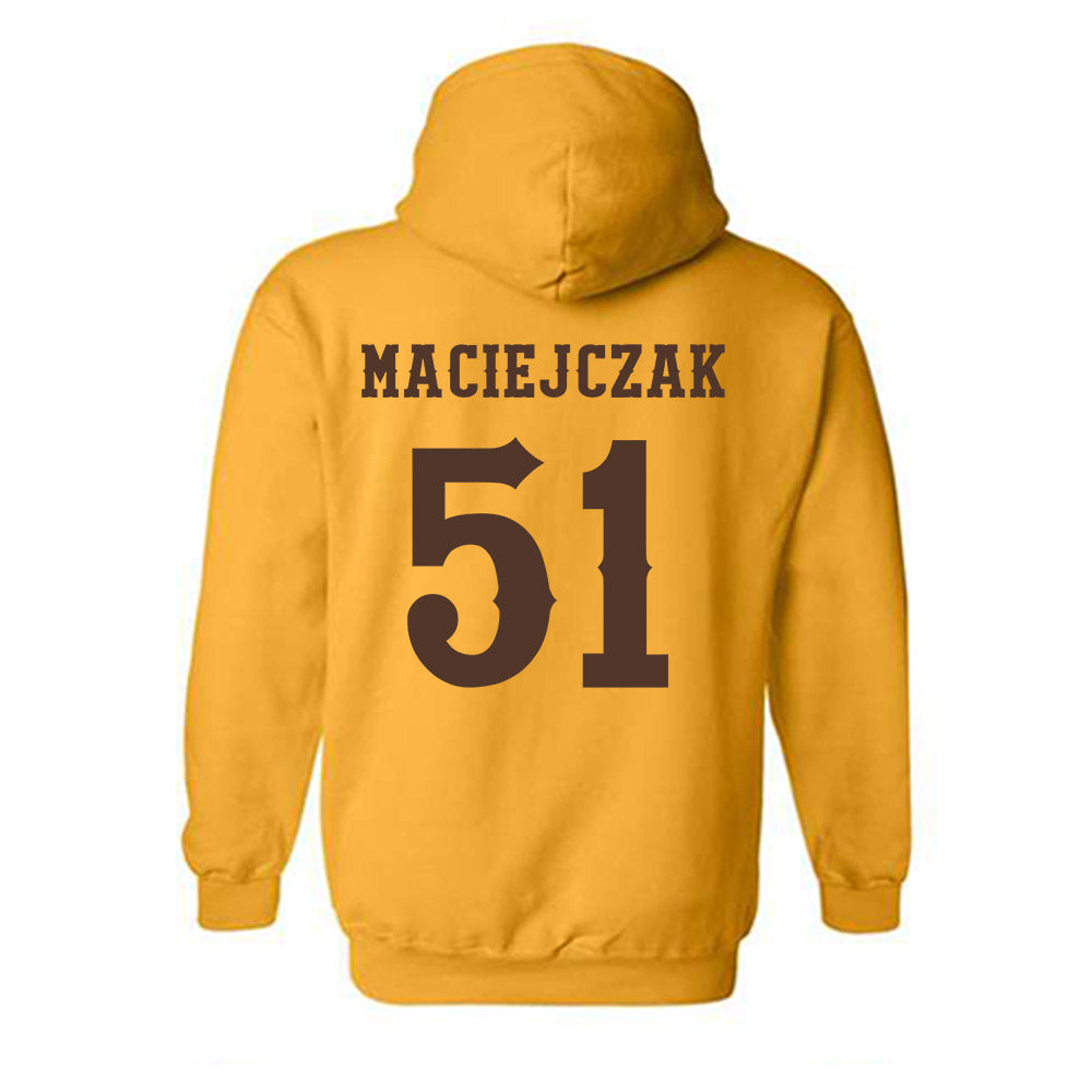 Wyoming - NCAA Football : Jason Maciejczak - Classic Shersey Hooded Sweatshirt-1
