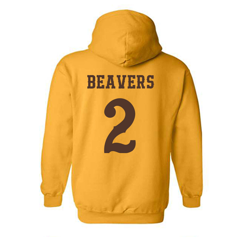 Wyoming - NCAA Football : Anthony Beavers - Classic Shersey Hooded Sweatshirt-1