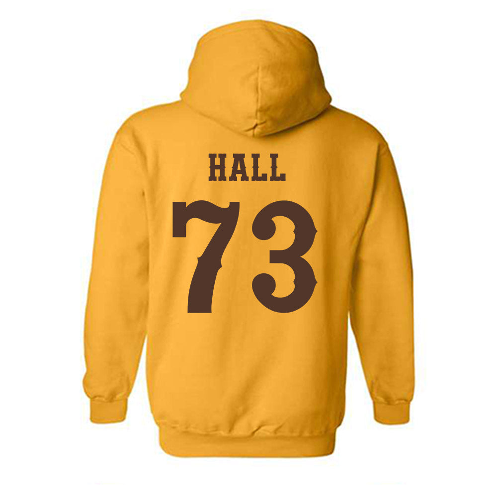 Wyoming - NCAA Football : Caleb Hall - Classic Shersey Hooded Sweatshirt-1