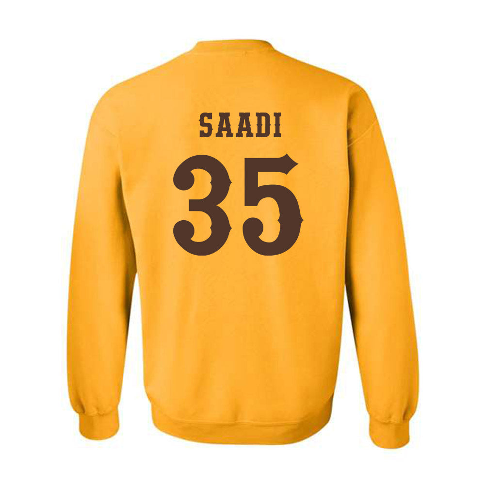Wyoming - NCAA Men's Basketball : Simm-Marten Saadi - Classic Shersey Crewneck Sweatshirt-1