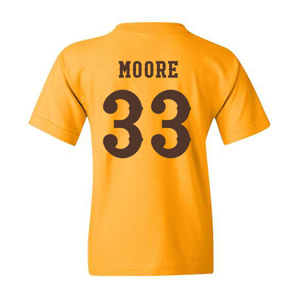 Wyoming - NCAA Football : Parker Moore - Classic Shersey Youth T-Shirt-1