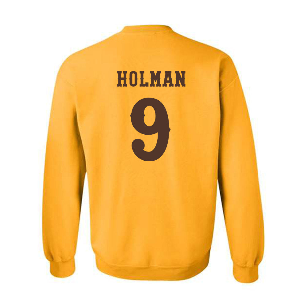 Wyoming - NCAA Football : Jackson Holman - Classic Shersey Crewneck Sweatshirt-1