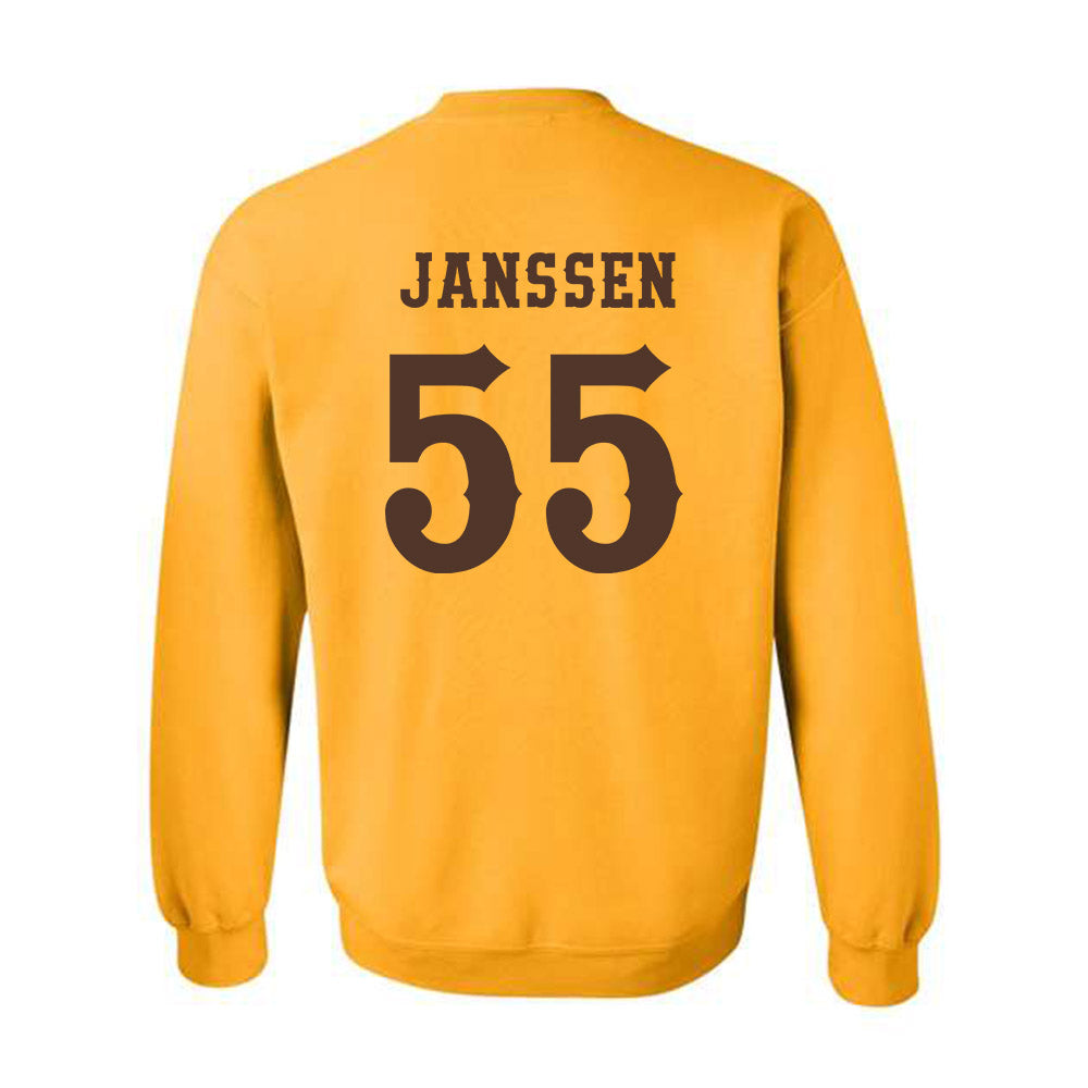 Wyoming - NCAA Football : Kalvin Janssen - Classic Shersey Crewneck Sweatshirt-1
