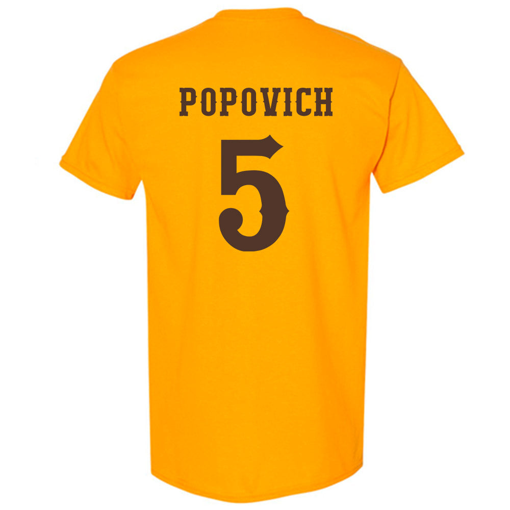 Wyoming - NCAA Football : Justin Popovich - Classic Shersey T-Shirt-1