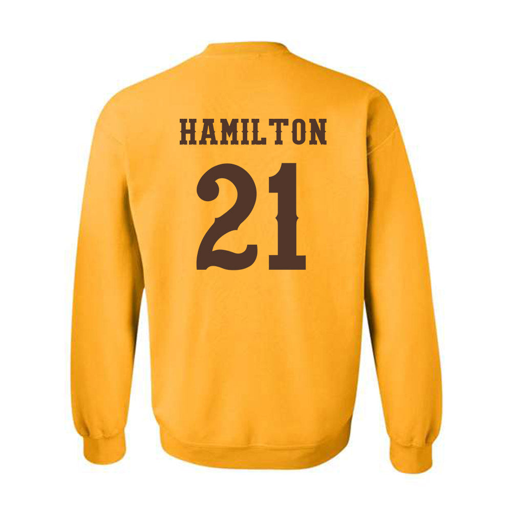 Wyoming - NCAA Football : Nico Hamilton - Classic Shersey Crewneck Sweatshirt-1