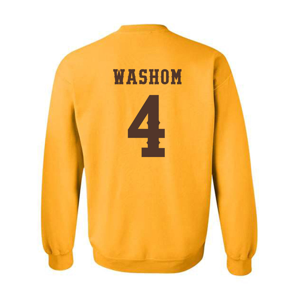 Wyoming - NCAA Football : Ke'Lyn Washom - Classic Shersey Crewneck Sweatshirt-1