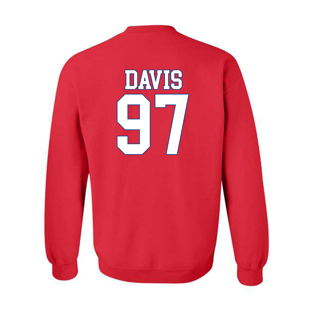 SMU - NCAA Football : Christian Davis - Crewneck Sweatshirt-1