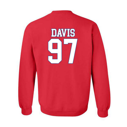 SMU - NCAA Football : Christian Davis - Crewneck Sweatshirt-1
