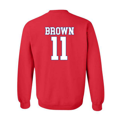 SMU - NCAA Football : Carterrious Brown - Crewneck Sweatshirt-1
