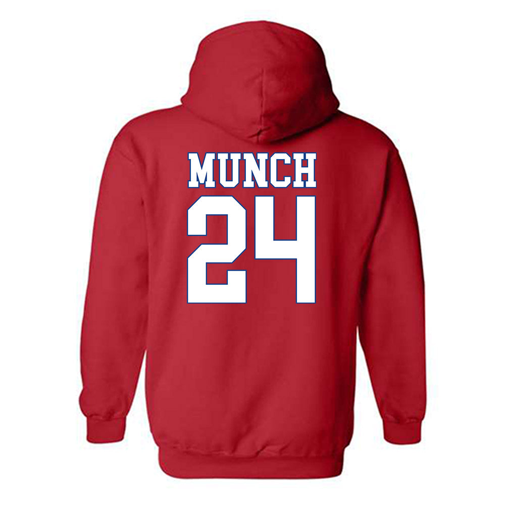 SMU - NCAA Men's Basketball : Johan Munch - Hooded Sweatshirt-1