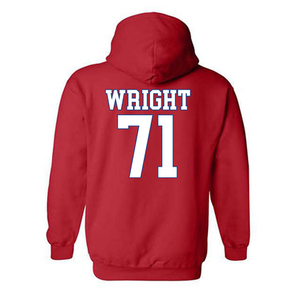 SMU - NCAA Football : Max Wright - Hooded Sweatshirt-1