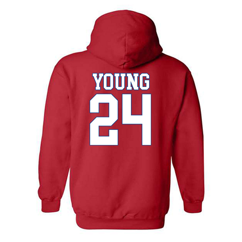SMU - NCAA Football : Izayah Young - Hooded Sweatshirt-1