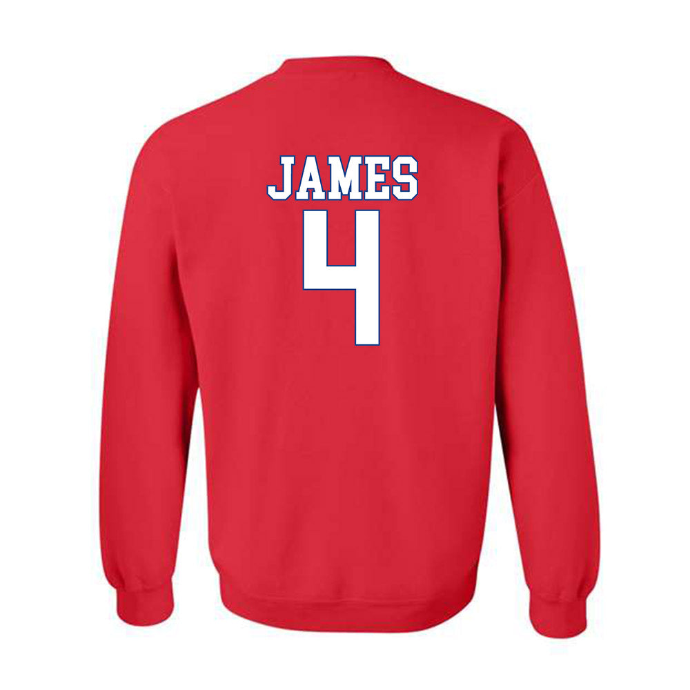 SMU - NCAA Women's Basketball : Shania James - Crewneck Sweatshirt-1