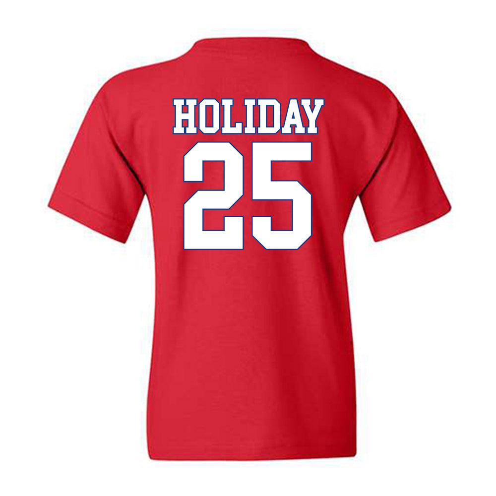 SMU - NCAA Football : Javion Holiday - Youth T-Shirt-1