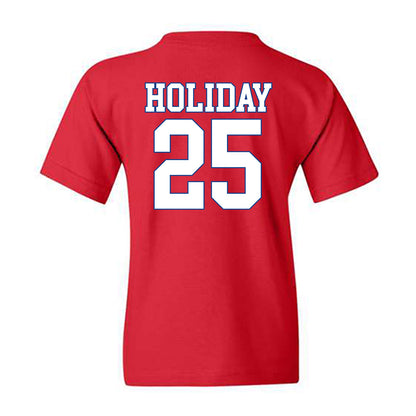 SMU - NCAA Football : Javion Holiday - Youth T-Shirt-1