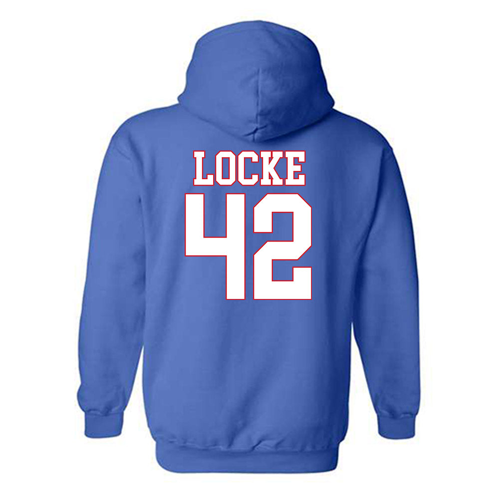 SMU - NCAA Football : Will Locke - Hooded Sweatshirt-1