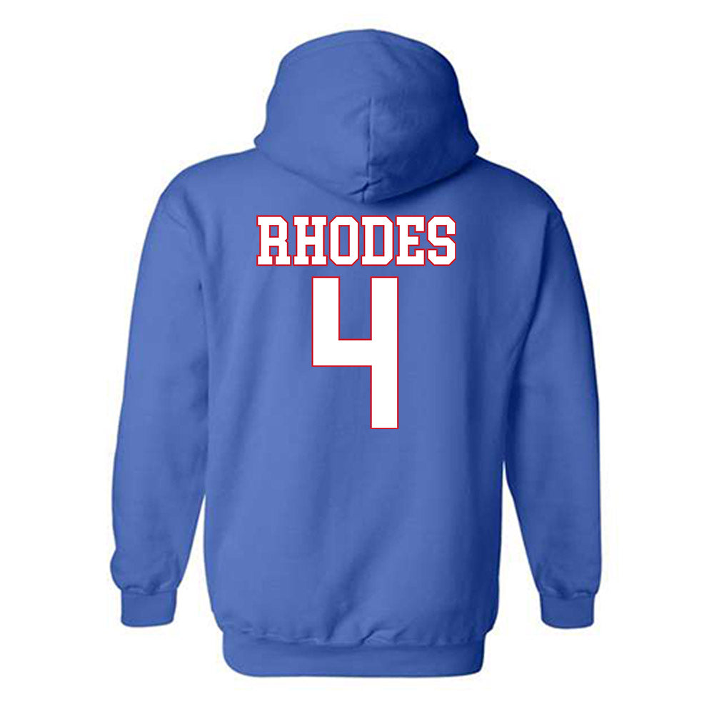 SMU - NCAA Football : Link Rhodes - Hooded Sweatshirt-1