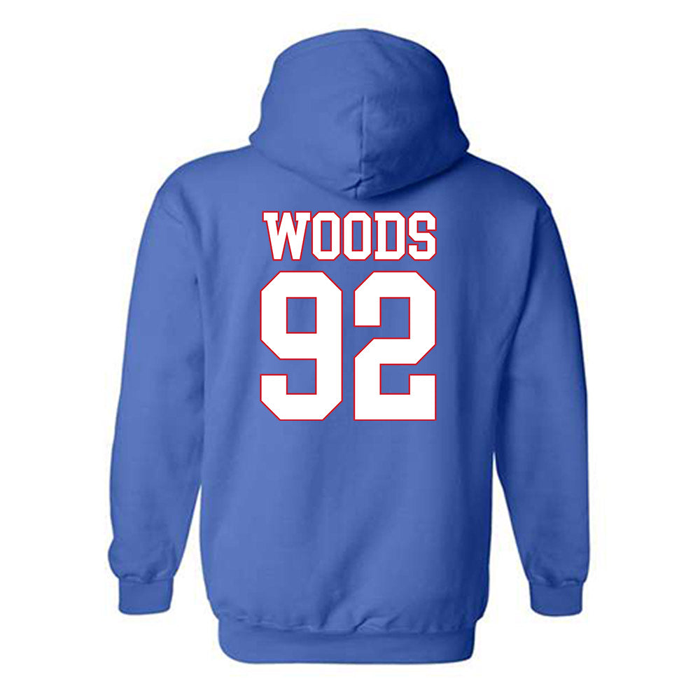 SMU - NCAA Football : Hudson Woods - Hooded Sweatshirt-1