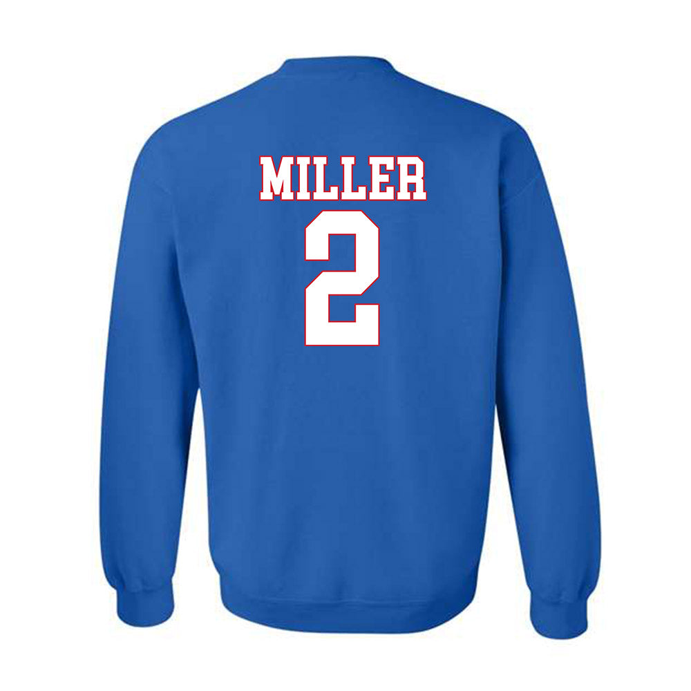 SMU - NCAA Men's Basketball : Boopie Miller - Crewneck Sweatshirt-1