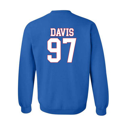SMU - NCAA Football : Christian Davis - Crewneck Sweatshirt-1