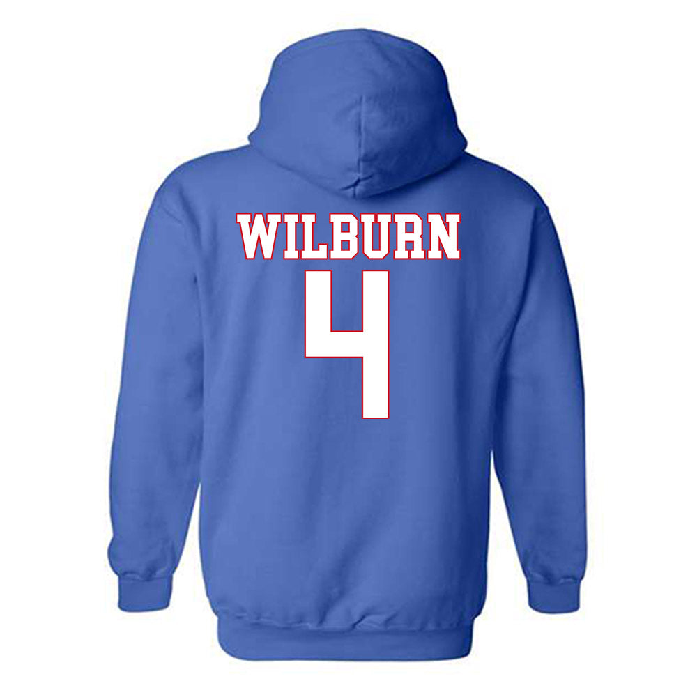 SMU - NCAA Women's Volleyball : Christa Wilburn - Hooded Sweatshirt-1
