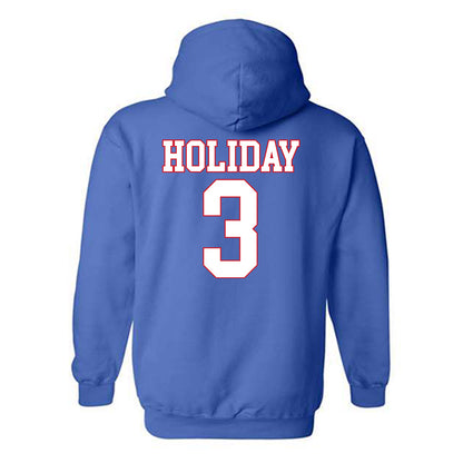 SMU - NCAA Football : Javion Holiday - Hooded Sweatshirt-1