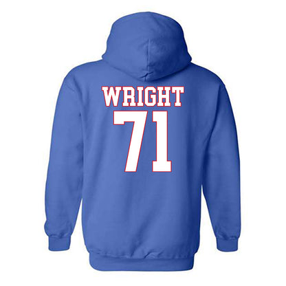 SMU - NCAA Football : Max Wright - Hooded Sweatshirt-1