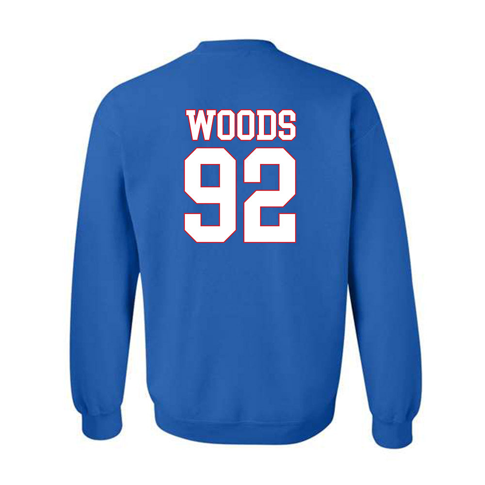SMU - NCAA Football : Hudson Woods - Crewneck Sweatshirt-1