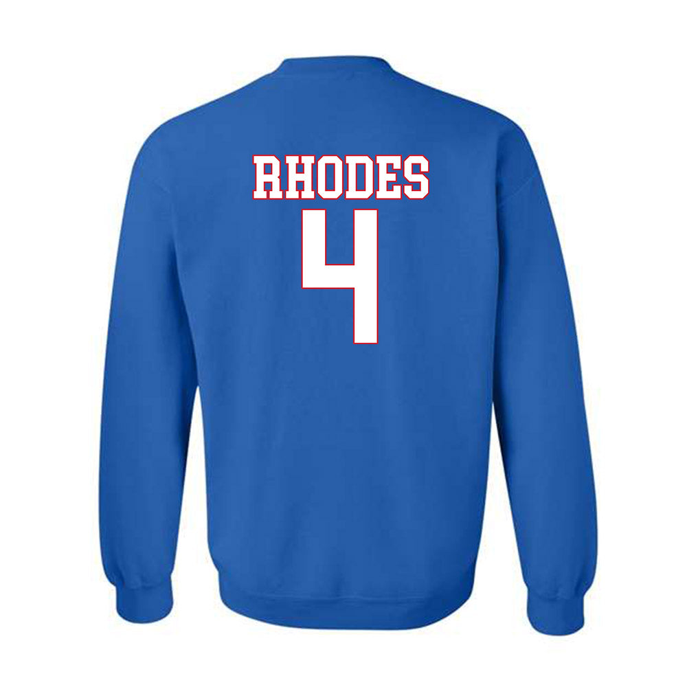 SMU - NCAA Football : Link Rhodes - Crewneck Sweatshirt-1